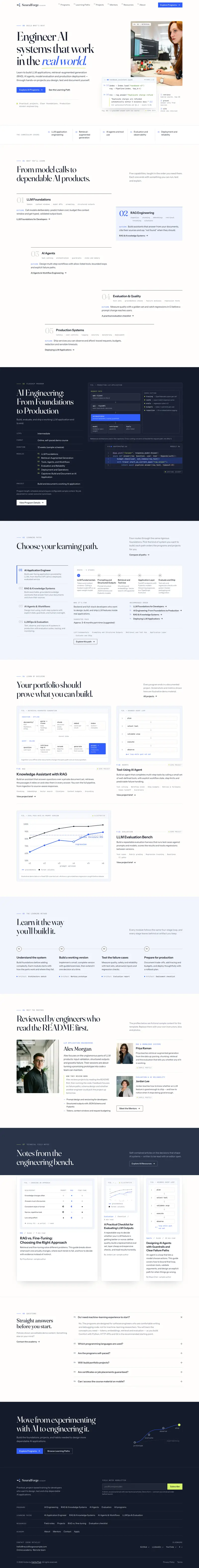 NeuralForge Academy — AI Engineering Training template preview