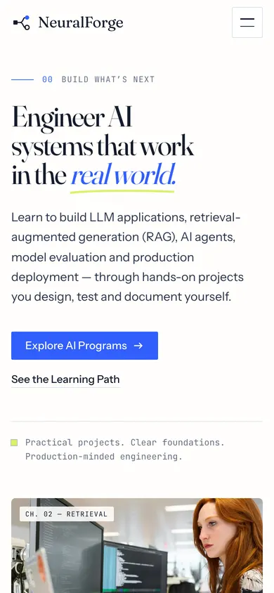 NeuralForge Academy on mobile