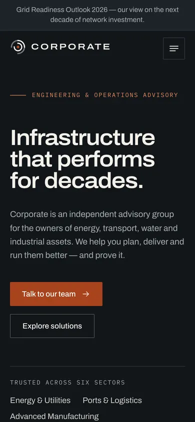 Corporate on mobile