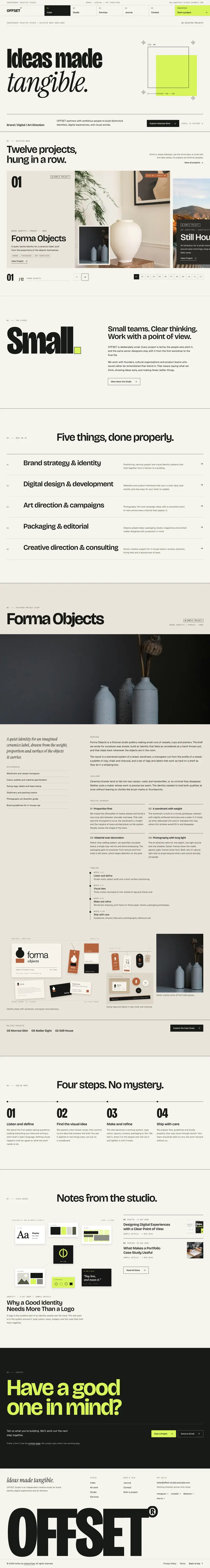 OFFSET® — Horizontal Creative Portfolio template preview