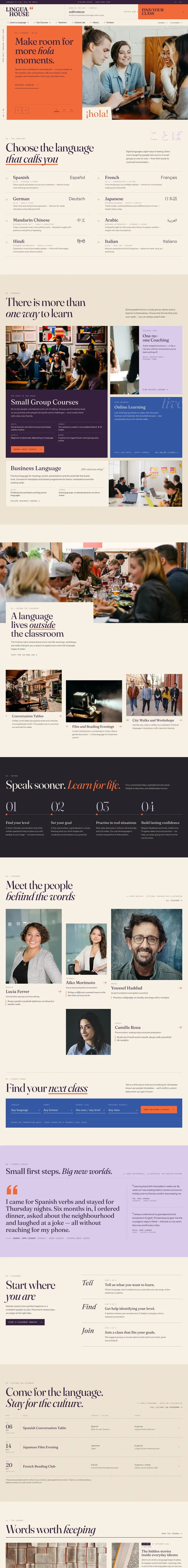 Lingua House — Language Institute template preview