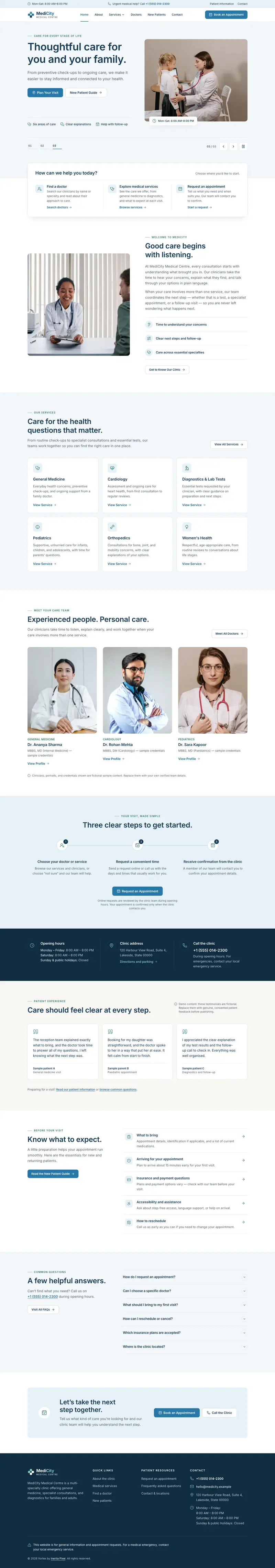 MediCity — Medical Clinic & Doctors template preview