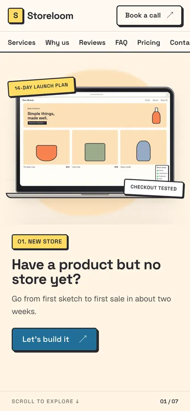 Storeloom on mobile