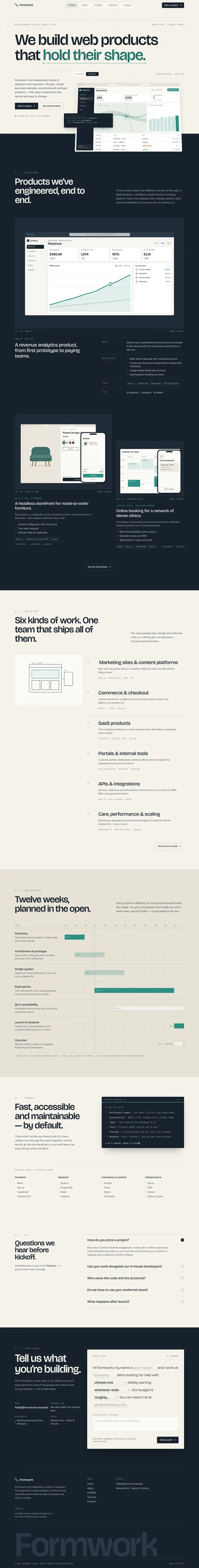 Formwork — Web Development Studio template preview