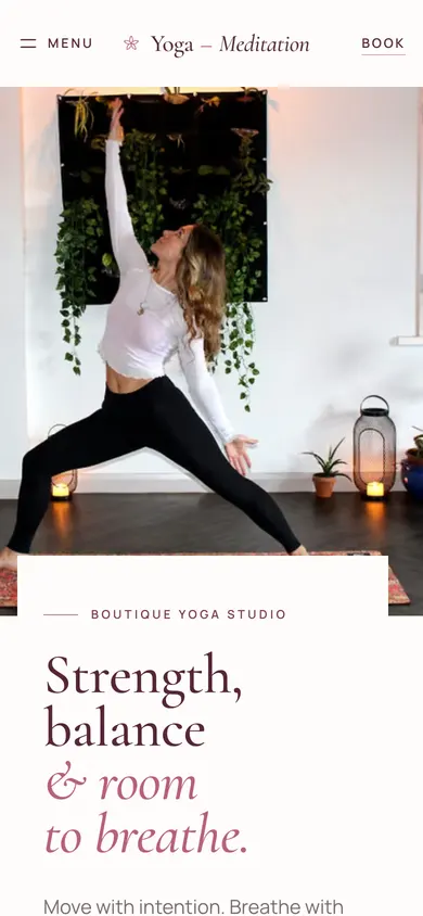 Blush Flow Yoga on mobile